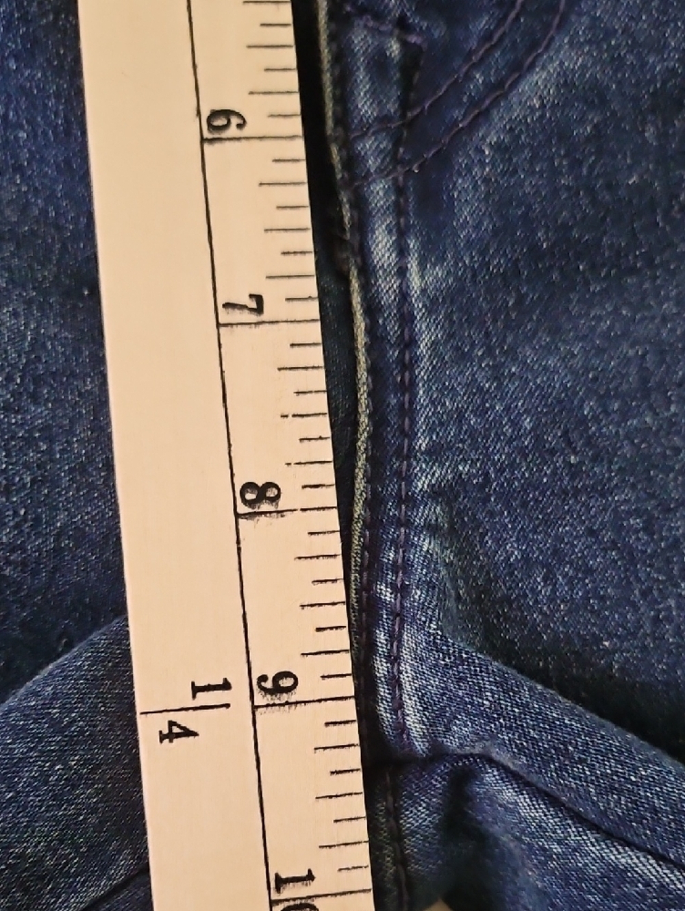 DG2 by Diane Gilman Dark Blue Straight Leg Jeans with Pink Floral Embroidery - Picture 6 of 9